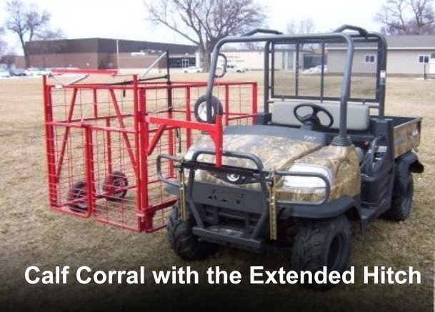 Calf Corral with extended hitch Calf Corral with the Extended Hitch from The Hay Manager